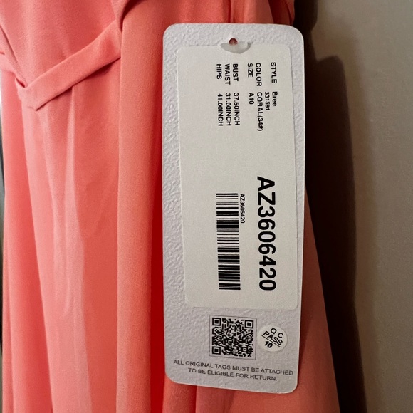 Azazie Coral Dress - Picture 3 of 6